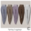 High-waisted ribbed leggings logo