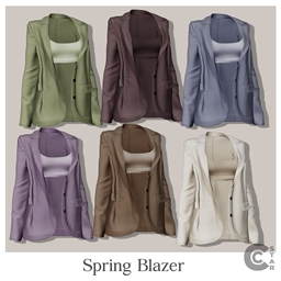 Blazer with ribbed tank