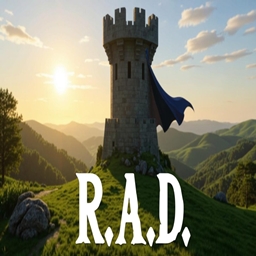 rad with superheros logo