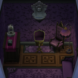 Compact Baby Vampire Bedroom in Black and Purple