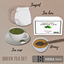Green tea - set logo