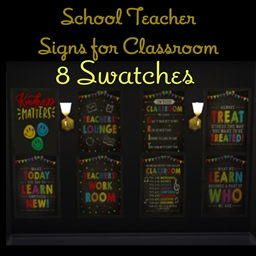 School Teacher Classroom Signs 8 Swatches logo