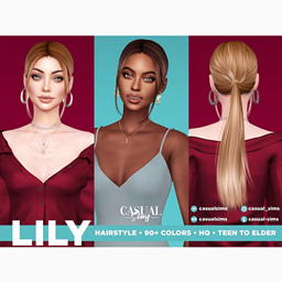 CasualSims - Lily Hairstyle (FRONTAL STRANDS INCLUDED) logo