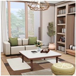 Lyla Living Room NO CC - Modern Wooden