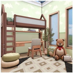 Lyla Kids Bedroom NO CC -  Modern Wooden