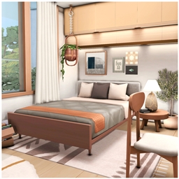 Lyla Bedroom 1 NO CC - Modern Wooden