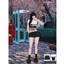 [charon&roqiqi]Knitted check set logo