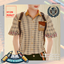 Boy's Collared Shirt ShortSleeves Stripe Design Suspenders School Uniform logo