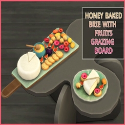 Honey Baked Brie and Fruits Grazing Board por icemunmun /  Translated to Spanish by dokimtz