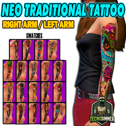 Neo traditional tattoo by TecnoSimmer logo