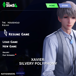 LADS: Xavier ( 沈星回 ) Silvery Polyphony Main Menu Override