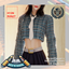 Academic Crop Top Sleeve NeckTie Shirt Uniform logo