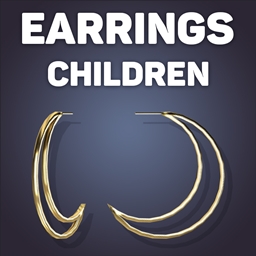 Moon Hoop Earrings For Kids