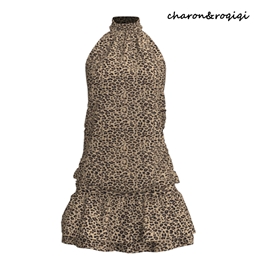 [charon&roqiqi]Halter neck backless dress