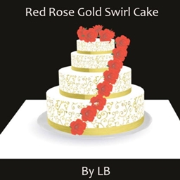 Red Rose Gold Swirl Cake Recipe by LB | Chinese Translation