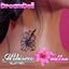Neck Tattoo | Hibiscus | M&F logo