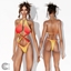 Plunging Cross-Body Cut-Out Swimsuit logo