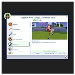 ⚽ School Activity “Soccer Team” — by: kiarasims4mods ✨ Spanish Translation ES