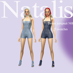 Denim jumpsuit N01 logo