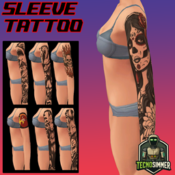 Sleeve tattoo by TecnoSimmer logo