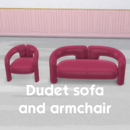 Dudet sofa and armchair