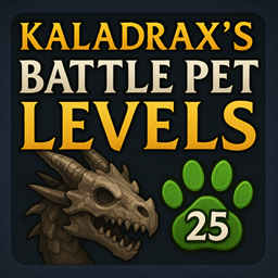 Kaladrax's Battle Pet Levels logo