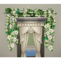 White Blossom Vine Curtains and end table project image