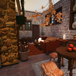 Medieval Hearth Living & Dining Room