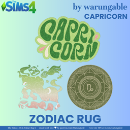 CAPRICORN ー Zodiac Rug by Warungable