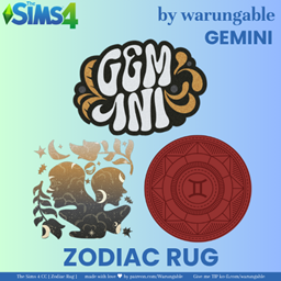 GEMINI ー Zodiac Rug by Warungable