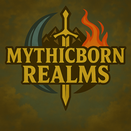 StinkyCat's Mythicborn Realms logo