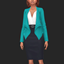 Suede Jacket Pencil Skirt Outfit logo