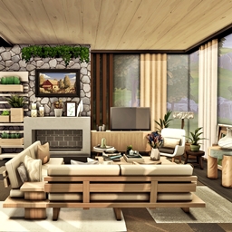 Wooden Home 1 - Living Room