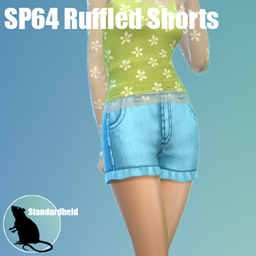 SP64 Ruffled Shorts logo