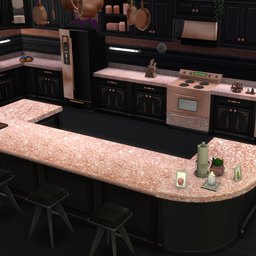 Rose Gold Gliter counter tops project image