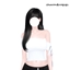 [charon&roqiqi] Off-shoulder ribbon top logo