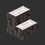 Wooden slab and stairs logo