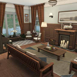 Classic Wood-Toned Living Room