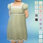 Muted Mini's: Scallop Dress | 15 Soft Swatches - Maxis Match | Base Game Compatible | Toddler Body logo