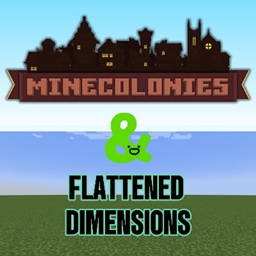 Minecolonies + Flattened Dimensions logo