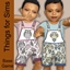 Infants Owls Short Overalls logo