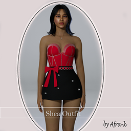 Shea corset outfit logo