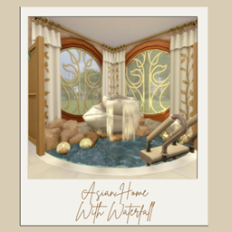 Asian home with waterfall project image