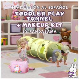 Toddler Play Tunnel + Makeup Kit By PandaSama | Spanish Translation By Dareksimmer