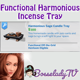 BosseladyTV  Functional Harmonious Incense Tray / translation spanish by Monisims