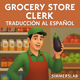 Grocery Store Clerk — Spanish Translation -Grocery Store Clerk — Traducción al Español logo