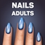 Short Stiletto Reflective Cat Eye Nails logo