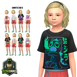Printed t-shirts for girls by TecnoSimmer logo