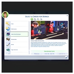 💼🗂️ Game Developer Career (Sims 3 Remakes) by kiarasims4mods — Spanish Translation 📊