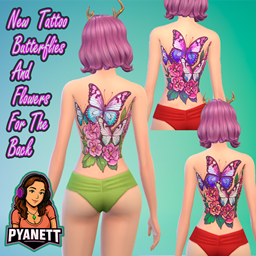 Butterfly back tattoo by Pyanett project image